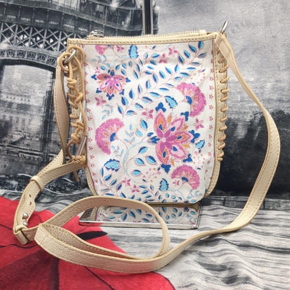Lucky Brand Handbags - Lucky Brand Floral Embroidered Crossbody Bag